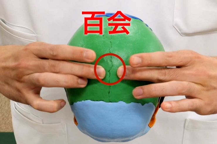 百会の位置の写真